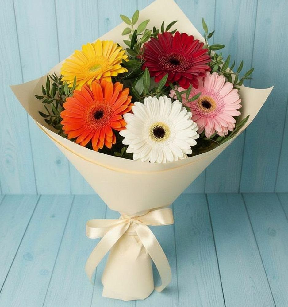 Букет цветов из: Герберы в Новоживотинном