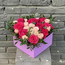 Цветочная композиция из Розы в коробке в Новоживотинном
