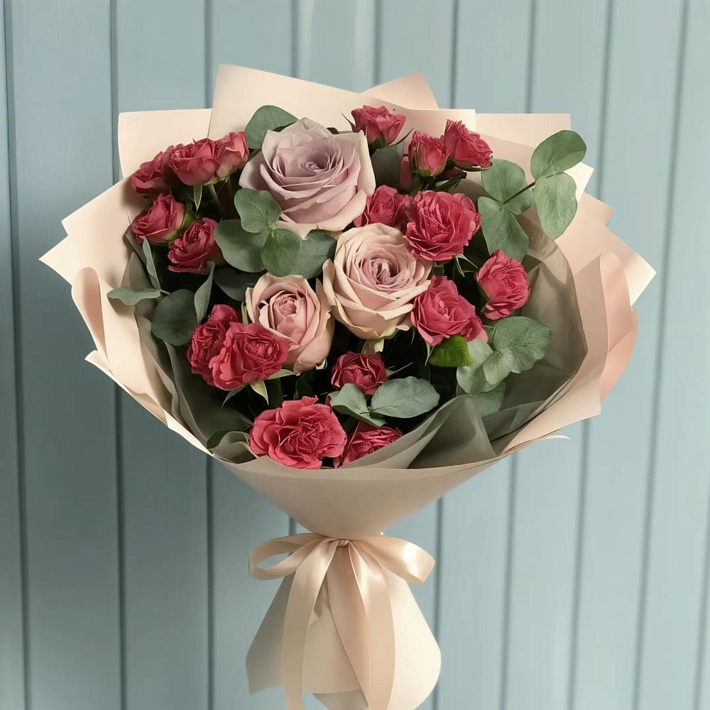 Букет цветов из: Гвоздики и Розы в Новоживотинном