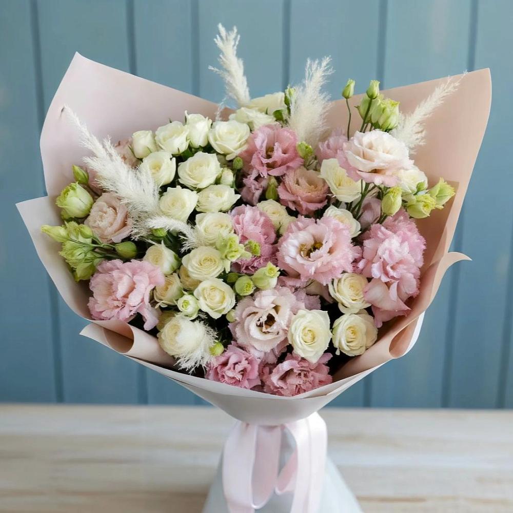 Букет цветов из: Альстромерии и Розы в Новоживотинном