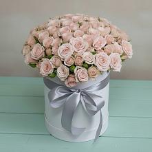 Цветочная композиция из Розы в шляпной коробке в Новоживотинном