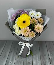 Букет цветов из:  Розы, Герберы и Хризантемы в Новоживотинном