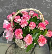 Цветочная композиция из Розы в корзине в Новоживотинном