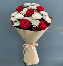 Букет цветов из:  Розы и Хризантемы в Новоживотинном