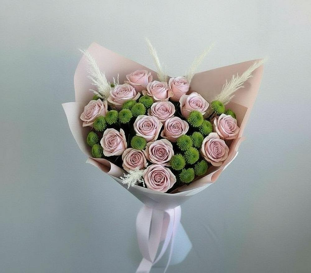 Букет цветов из: Розы и Хризантемы в Новоживотинном