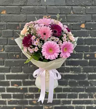Букет цветов из:  Герберы и Хризантемы в Новоживотинном