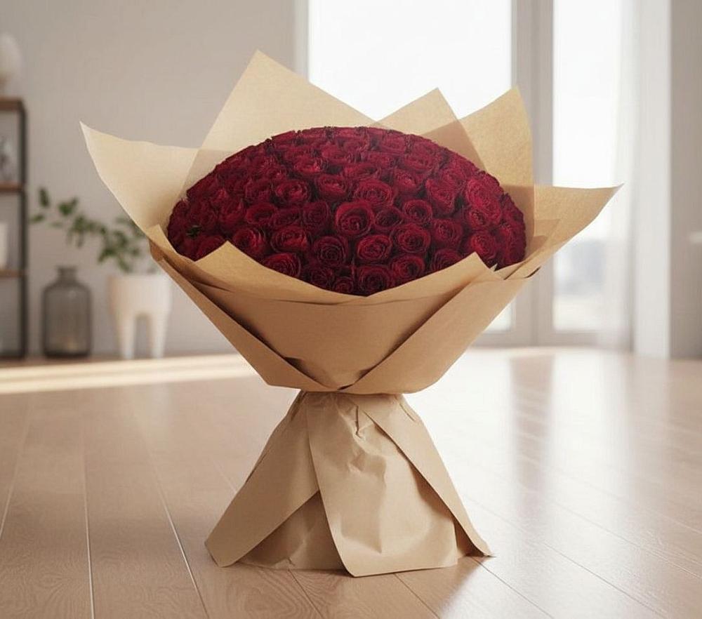 Букет 101 Красная роза в Новоживотинном