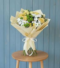 Букет цветов из:  Хризантемы и Розы в Новоживотинном