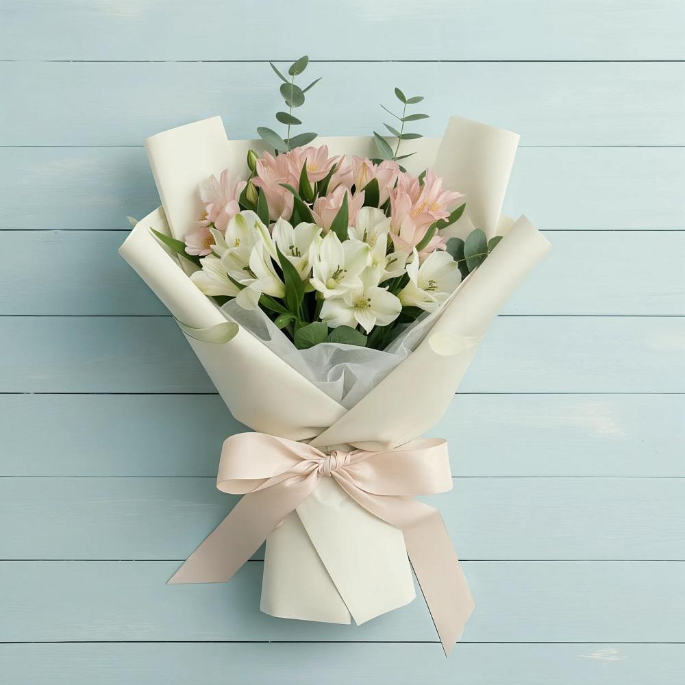 Букет цветов из: Альстромерии в Новоживотинном