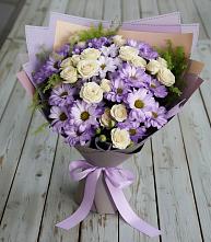 Букет цветов из:  Хризантемы и Розы в Новоживотинном